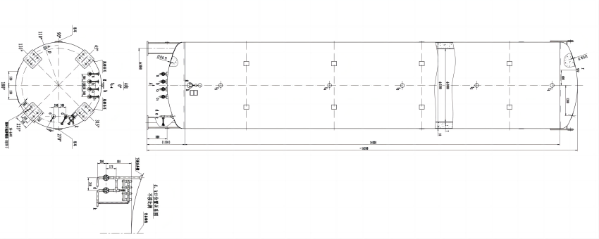 Construction process of LNG storage tank with double-wall design and cryogenic insulation.