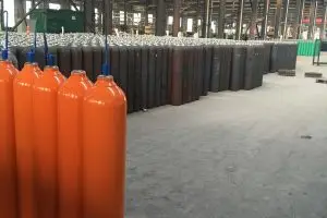 Automatic painting system for gas cylinders in a production line
